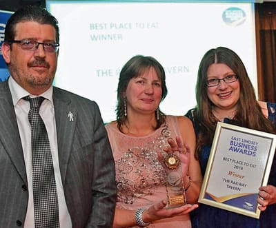 Keith, Dawn and Holly at The East Lindsey Business Awards 2018